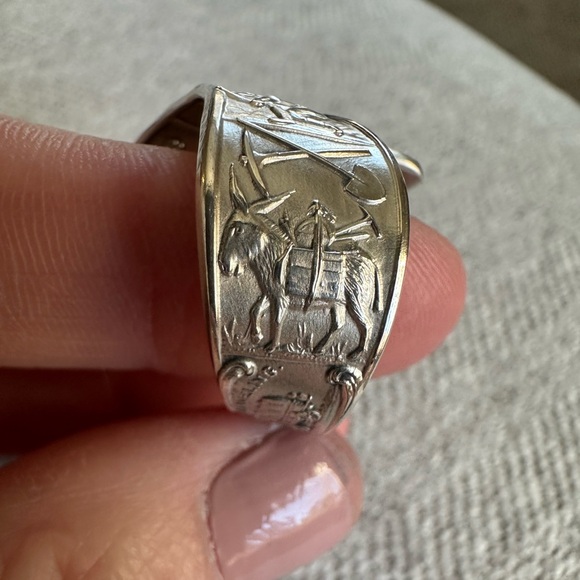 STERLING Souvenir Spoon Ring - Picture 8 of 17